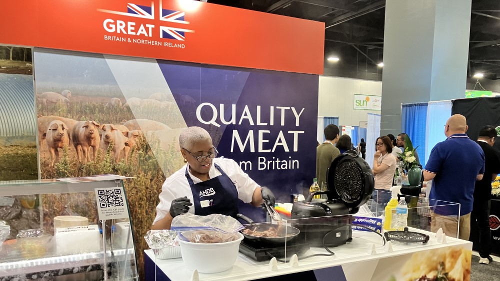 Denise Spencer-Walker cooking at the AHDB stand